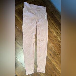 Pink Gymshark leggings with scrunch